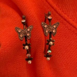 *NWOT* Butterfly Hoop Earrings